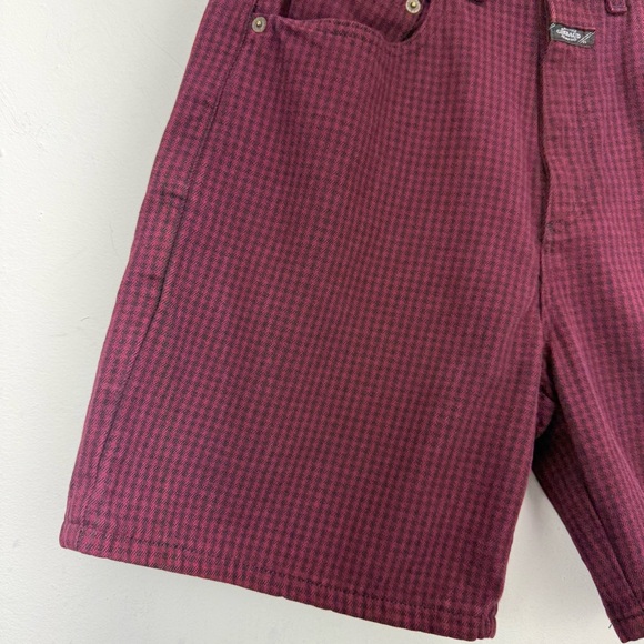 Vintage Marithe Francois Girbaud size 9/10 Women's Burgundy Denim Jean Shorts - Picture 3 of 8